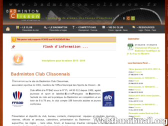 badminton-clisson.fr website preview