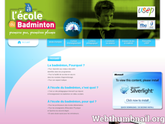 alecoledubadminton.fr website preview
