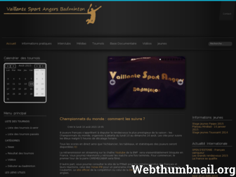vaillante-badminton.fr website preview