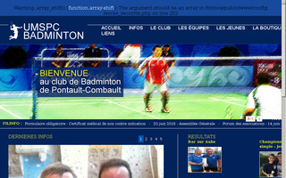 badminton-ums-pontault.fr website preview