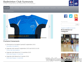 badmintonclubsuresnois.com website preview