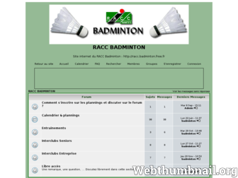 raccbadminton.forumperso.com website preview