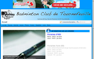 badminton-tournefeuille.fr website preview
