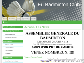 eubadmintonclub.e-monsite.com website preview