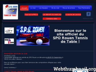 sporouen-tennisdetable.com website preview