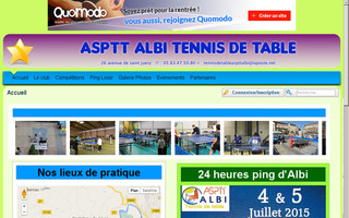 tennisdetablealbiasptt.fr website preview