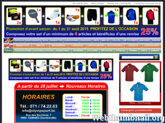 olympsport.be website preview