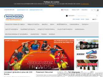 sportsmadison.fr website preview