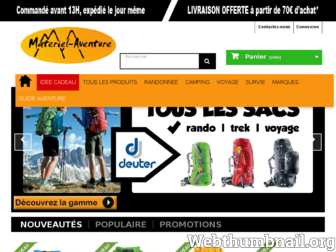 materiel-aventure.fr website preview