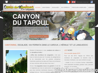 languedoc-canyoning.fr website preview