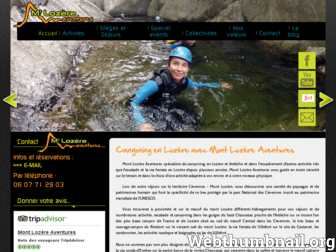canyoning-lozere.fr website preview