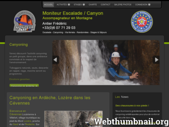 canyoning-cevennes.fr website preview