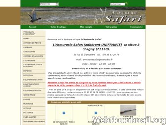 armureriesafari.fr website preview