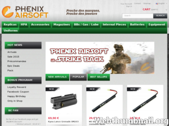 phenixairsoft.com website preview