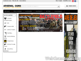 arsenalguns.fr website preview