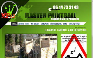 masterpaintball.fr website preview