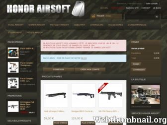 honor-airsoft.fr website preview