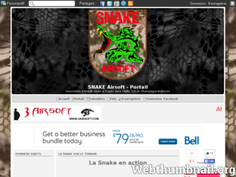 snakeairsoft.forumactif.org website preview