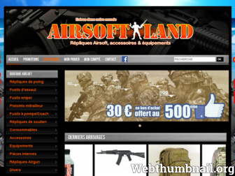 airsoft-land.fr website preview