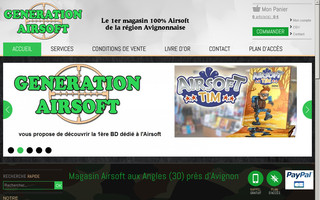 generationairsoft.fr website preview