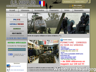 materiel-militaire-police-gendarmerie-pompier-75-77-78-91-92.com website preview