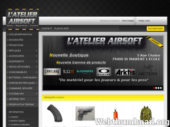 atelierairsoft.fr website preview