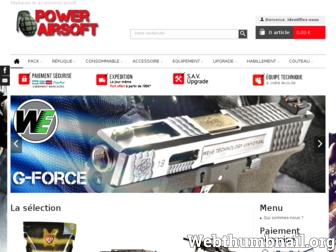 powerairsoft.fr website preview