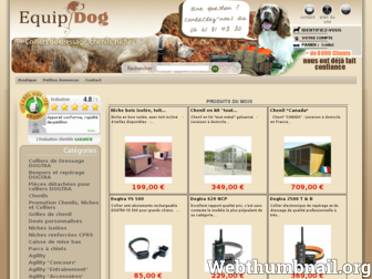 equipement-chien-de-chasse.com website preview