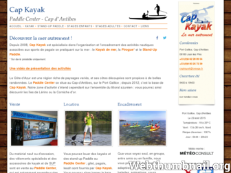 capkayak.fr website preview