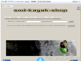 snd-kayak-shop.com website preview