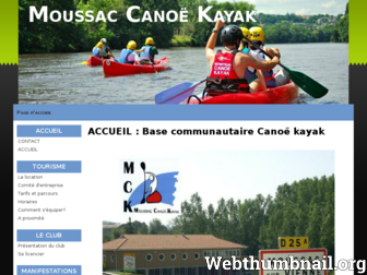moussac-canoe-kayak.e-monsite.com website preview