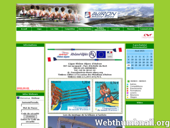 aviron-rhone-alpes.org website preview