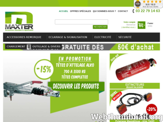maxter-accessoires.com website preview