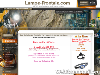 lampe-frontale.com website preview
