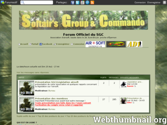 sgc-airsoft.forumactif.org website preview