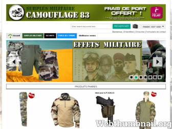camouflage83.com website preview