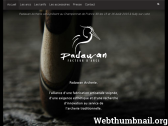 padawan-archerie.fr website preview