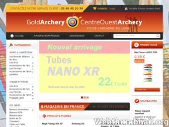 goldarchery.fr website preview