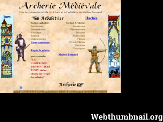 archerie.medievale.pagesperso-orange.fr website preview