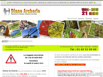 dianearcherie.fr website preview