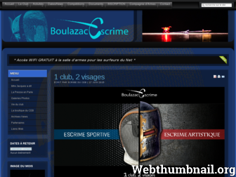 boulazac-escrime.fr website preview