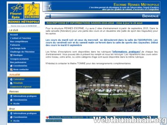 escrime-rennes-metropole.fr website preview