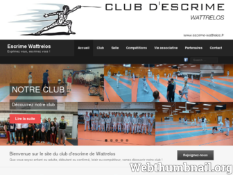 escrime-wattrelos.fr website preview