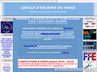 escrime.lemans.free.fr website preview