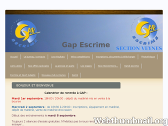 gap-escrime.com website preview