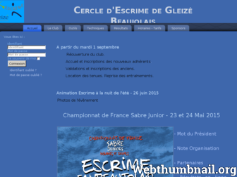 escrimegleize.fr website preview