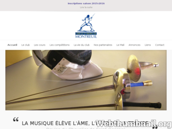 camontreuil-escrime.fr website preview