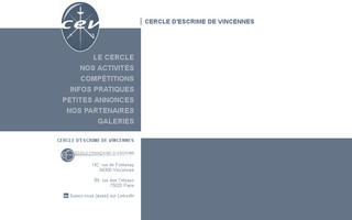 escrime-vincennes.fr website preview