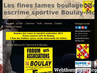 escrime-boulay.com website preview