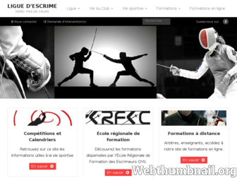 escrime5962.com website preview